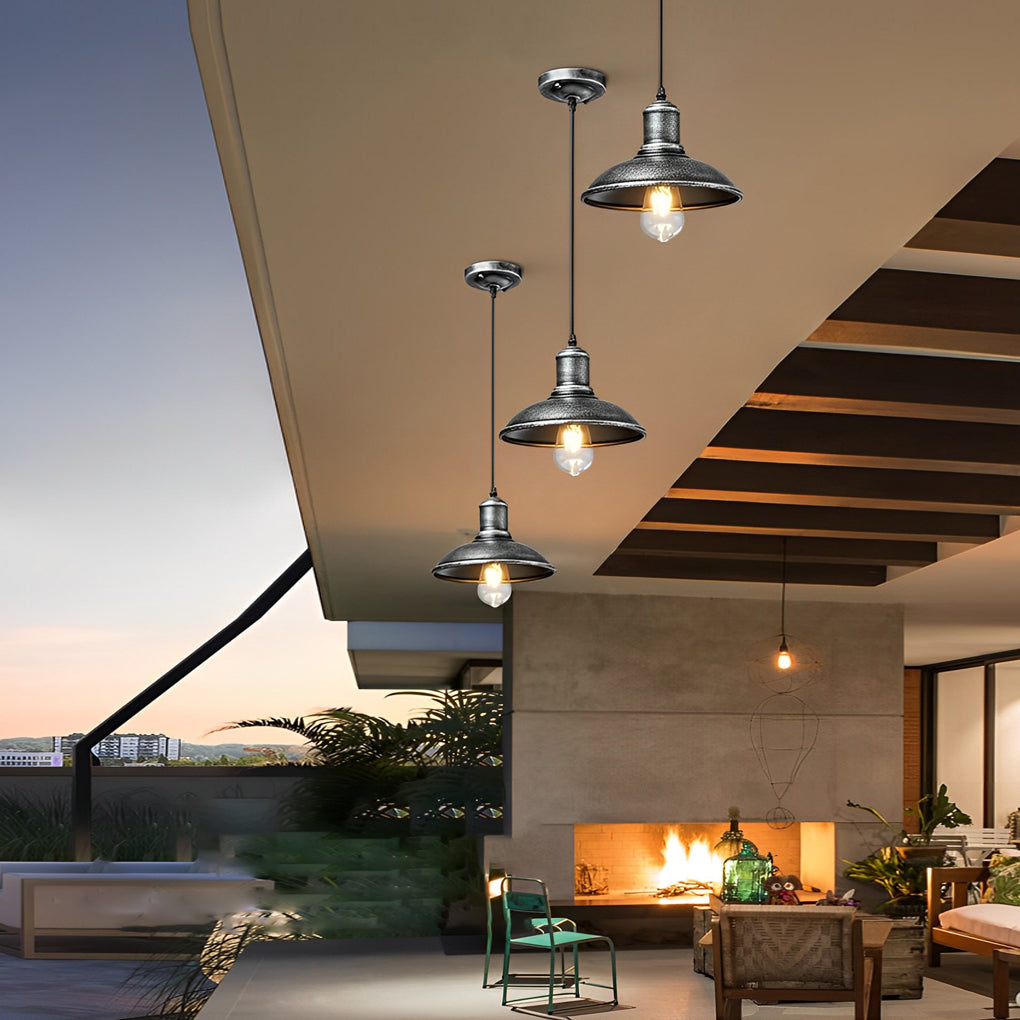 Industrial Bronze LED Pendant Light for Outdoor Ceilings