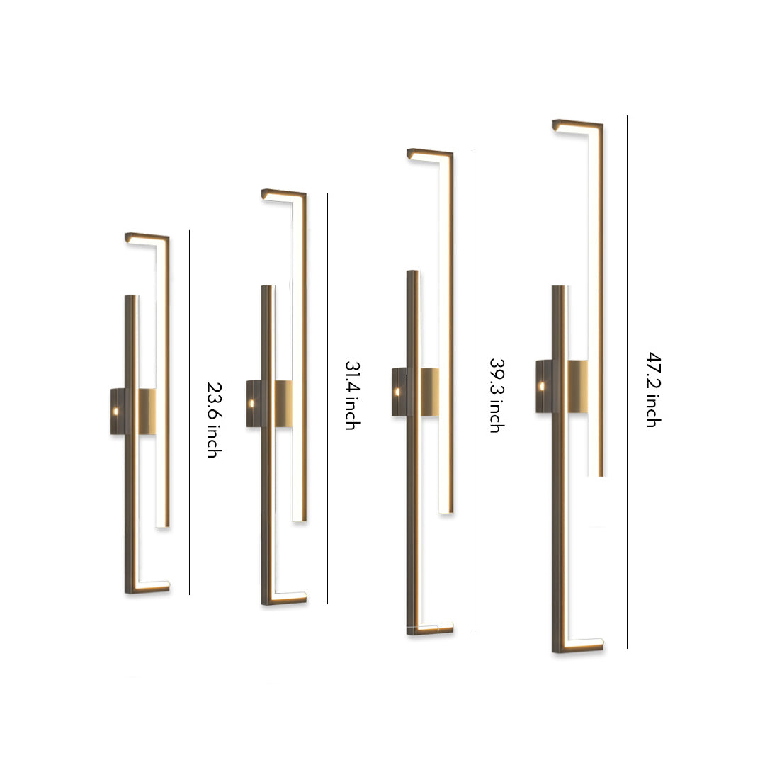 Linear LED Wall Sconce in Iron with Adjustable Color Temperature