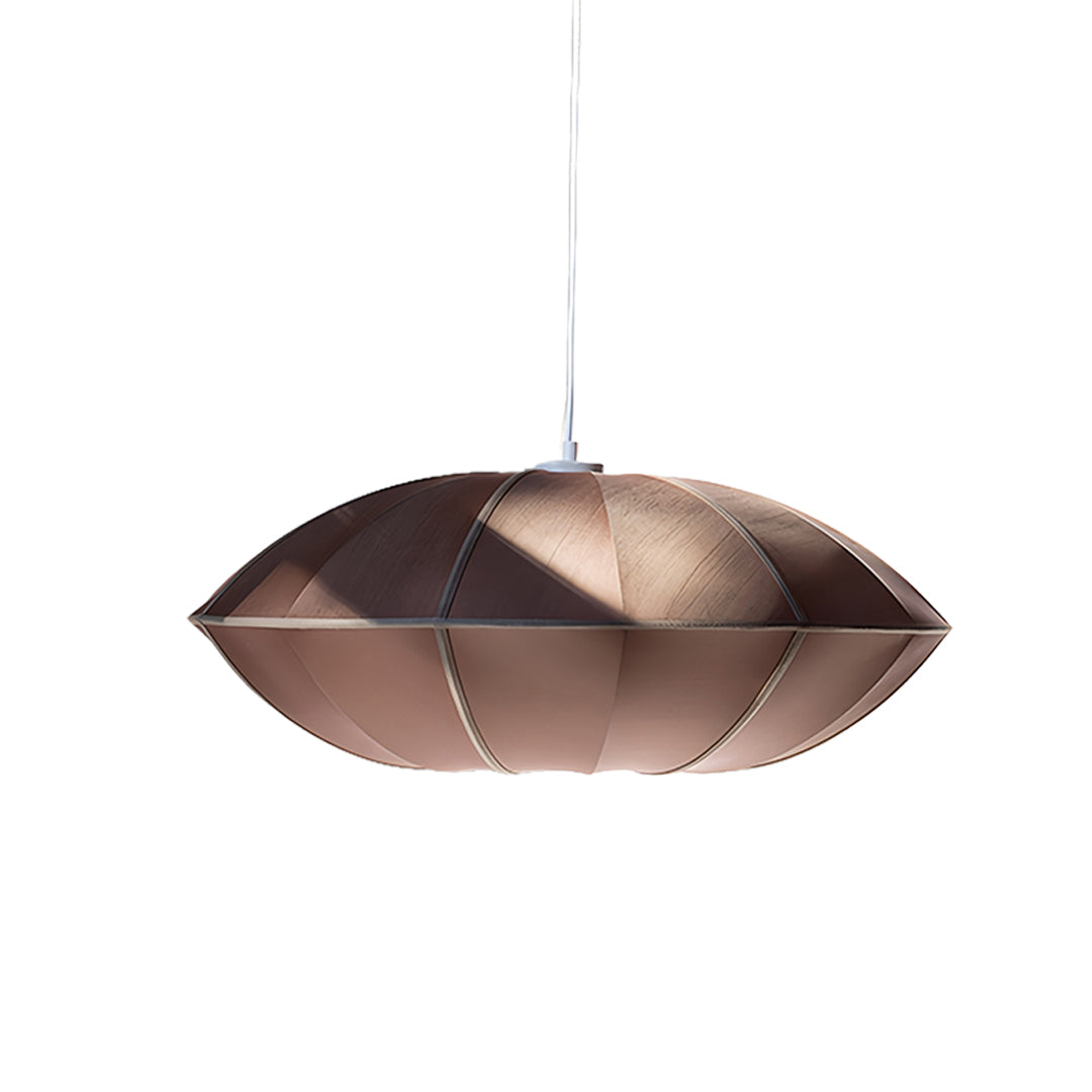 Nordic Vintage Fabric Shade Pendant Light with Metal Accents