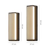 Modern Outdoor Linear Wall Light – Black Aluminum LED Sconce