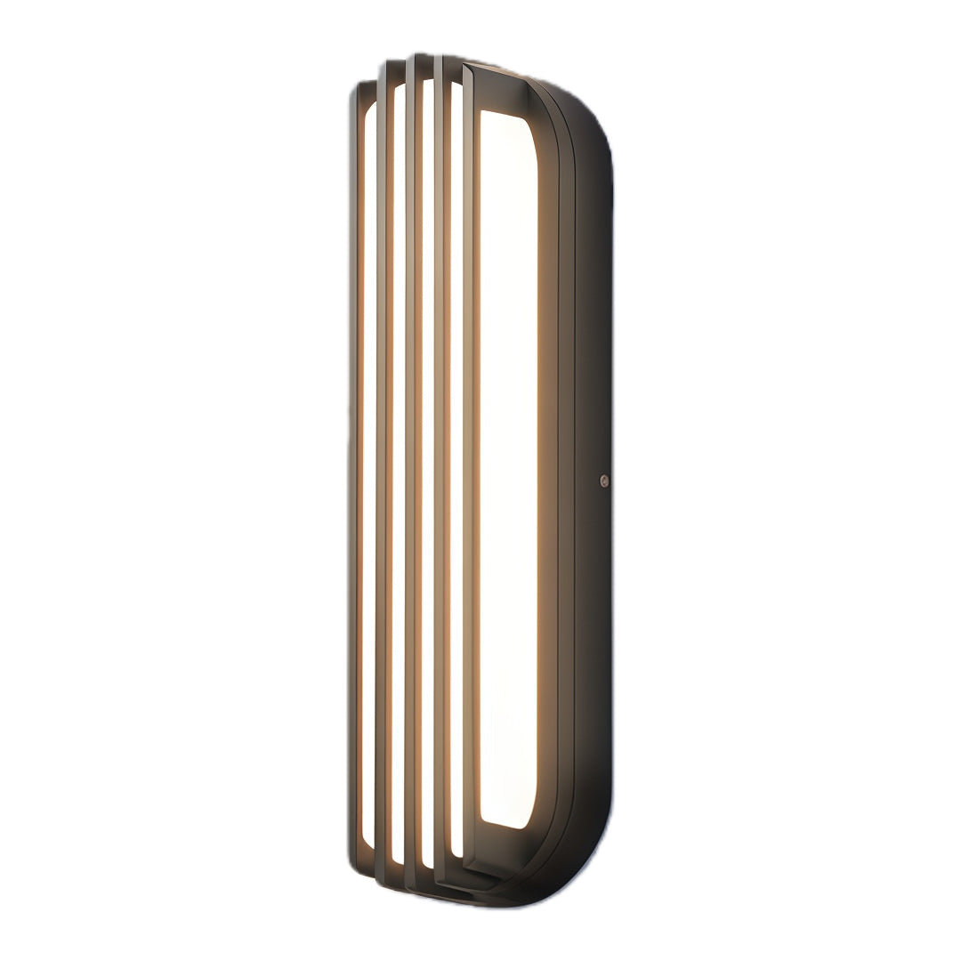 Modern Outdoor Linear Wall Light – Black Aluminum LED Sconce
