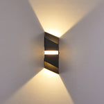 Modern LED Outdoor Wall Sconce with Up and Down Lighting in Aluminum