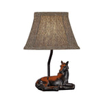 Equestrian Sculpture Table Lamp with Fabric Shade – European Style Resin Lighting