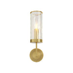 Modern Minimalist Copper Wall Sconce with Clear Glass Shade