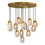 Luxury Copper Chandelier with Clear Glass Shades for Modern Interiors