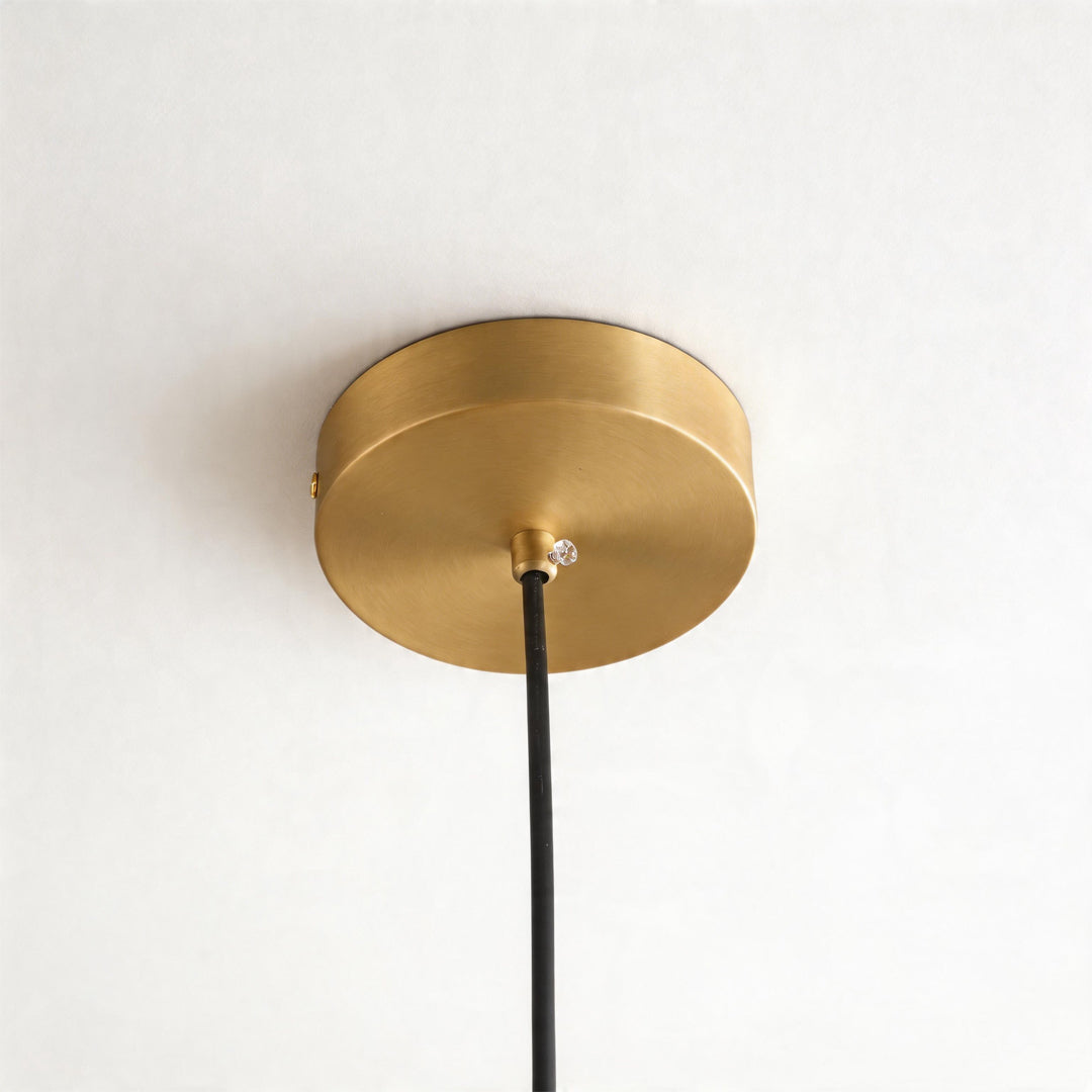 Nordic Brass Pendant Light with Adjustable Cord for Modern Interiors