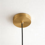 Nordic Brass Pendant Light with Adjustable Cord for Modern Interiors