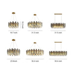 Lumière de Cristal Contemporary Crystal Chandelier with Adjustable Chain