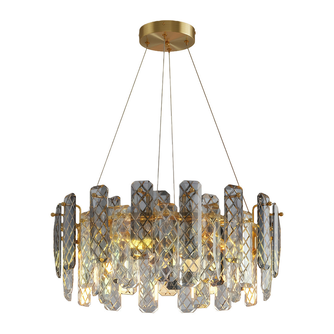 Lumière de Cristal Contemporary Crystal Chandelier with Adjustable Chain