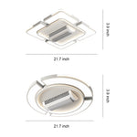 Bladeless Ceiling Fan with Full Spectrum LED Light – Modern Flush Mount