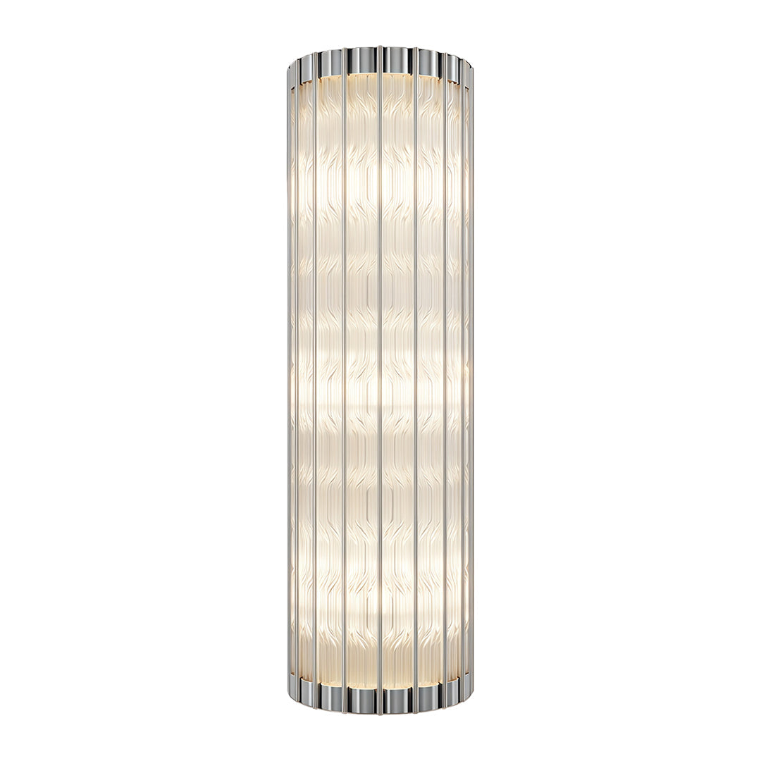American-Style Copper Linear Wall Sconce with Clear Glass Shade