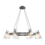 Modern Copper Chandelier with Acrylic Shades for Dining and Living Spaces