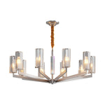 American Luxury Candle Chandelier in Brass, Chrome, or Black