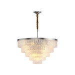 Modern Minimalist Full-Copper Chandelier with Clear Glass Shades