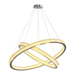 Aurelia Circular LED Chandelier in Copper, Chrome, or Black