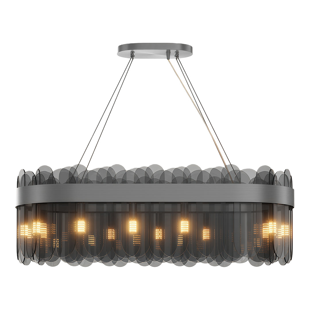 Lumina Glass Chandelier — Modern Luxury Pendant for Dining & Living Spaces
