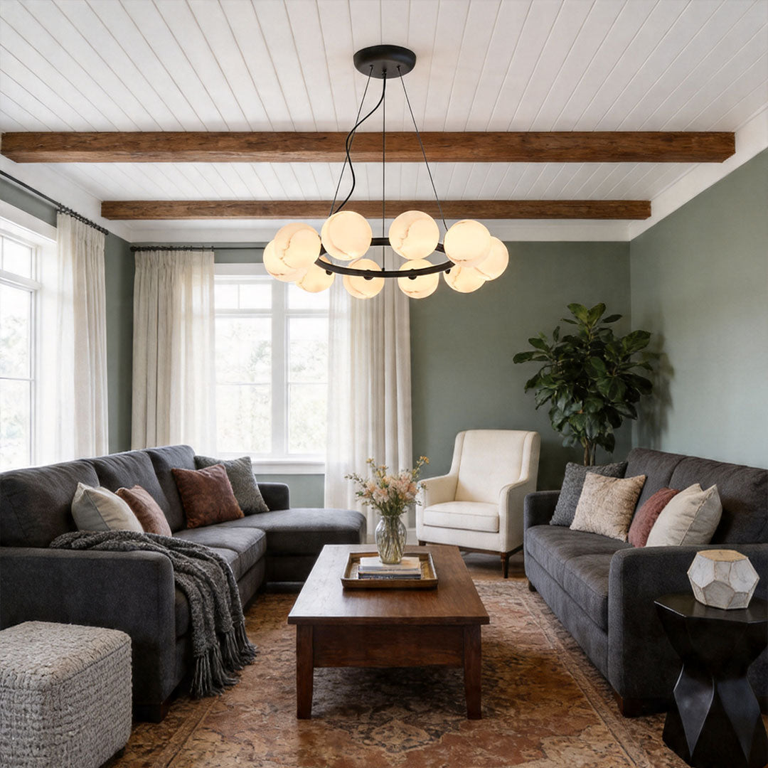 Bubbles Glass Modern Chandelier – Minimalist Designer Ceiling Light