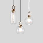 Aurelia Globe Pendant Light in Electroplated Metal and Glass
