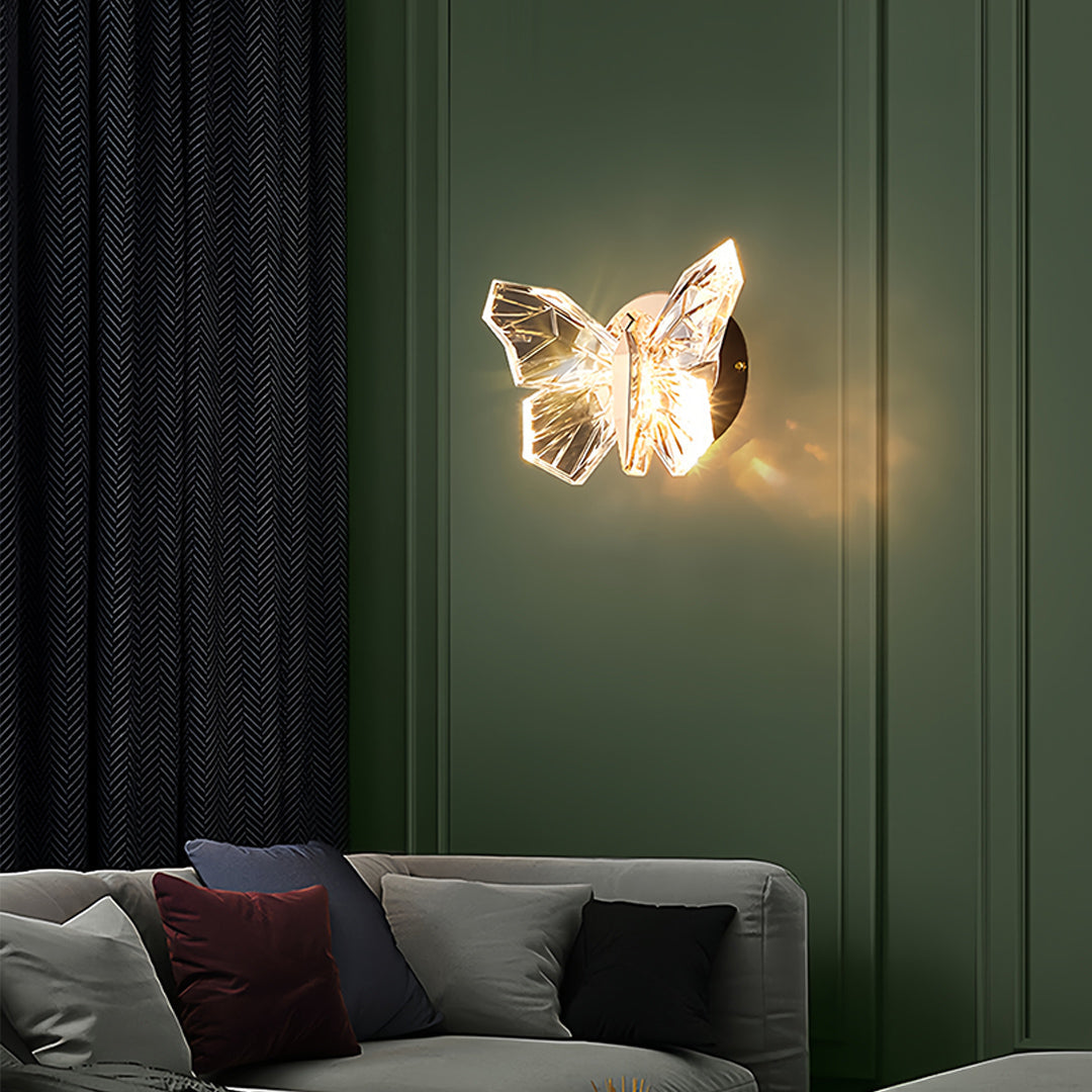 Butterfly Wall Sconce – Modern Gold LED Art Deco Lighting