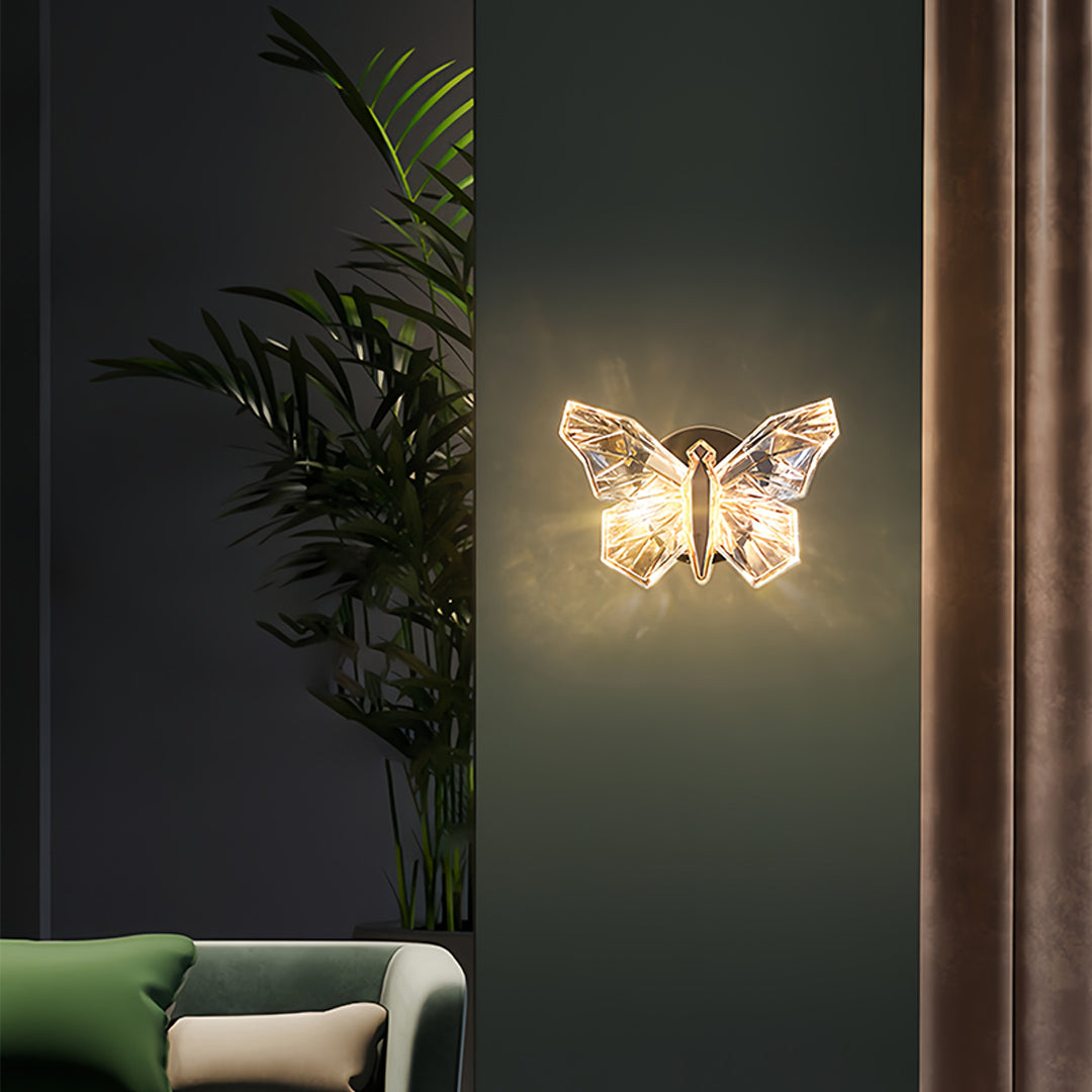 Butterfly Wall Sconce – Modern Gold LED Art Deco Lighting