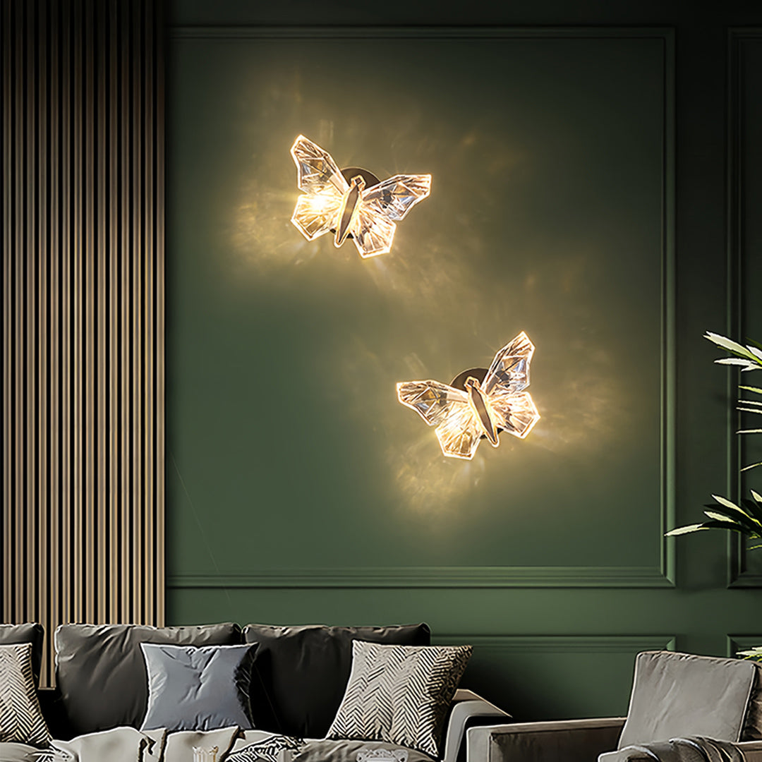 Butterfly Wall Sconce – Modern Gold LED Art Deco Lighting