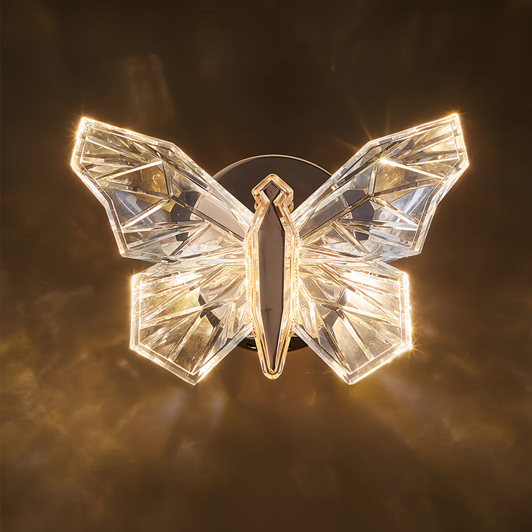 Butterfly Wall Sconce – Modern Gold LED Art Deco Lighting