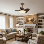Terra Walnut Ceiling Fan with Integrated LED Light