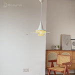 Round Transparent Glass Ufo 3 Step Dimming Modern Pendant Light Fixture