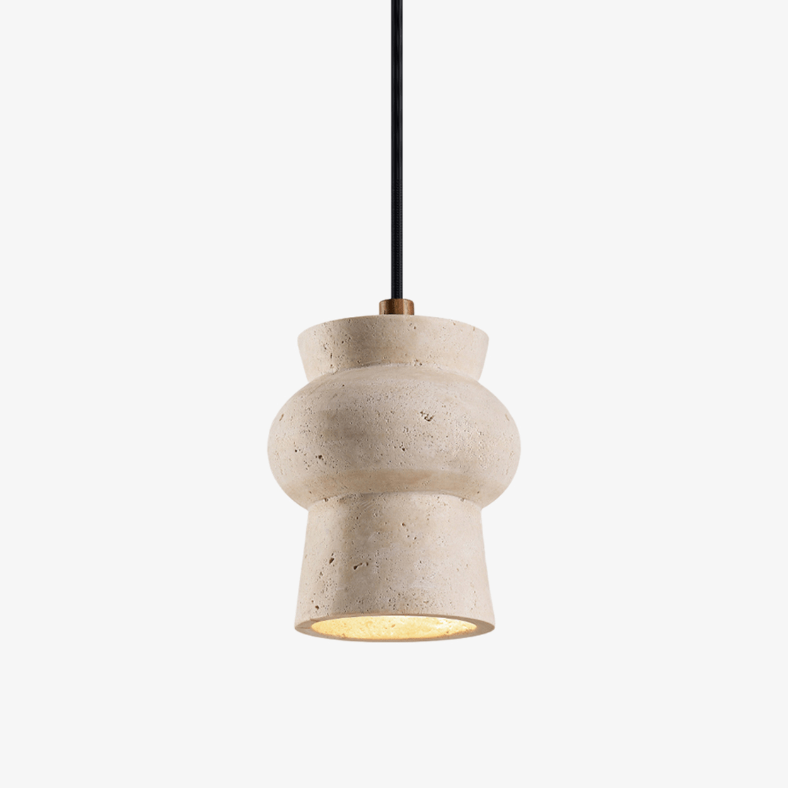 Arcus Travertine Pendant Light – Sculptural Natural Stone Hanging Lamp