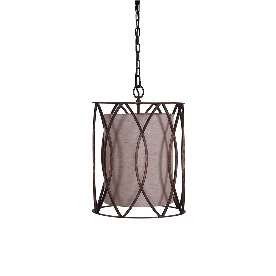 Noir Linen Pendant Light – Vintage Industrial Ceiling Lamp for Bedroom, Dining, and Living Spaces