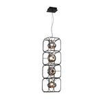 Nordic Magic Cube LED Pendant Light – Caged Geometric Glass Shade