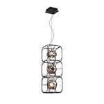 Nordic Magic Cube LED Pendant Light – Caged Geometric Glass Shade