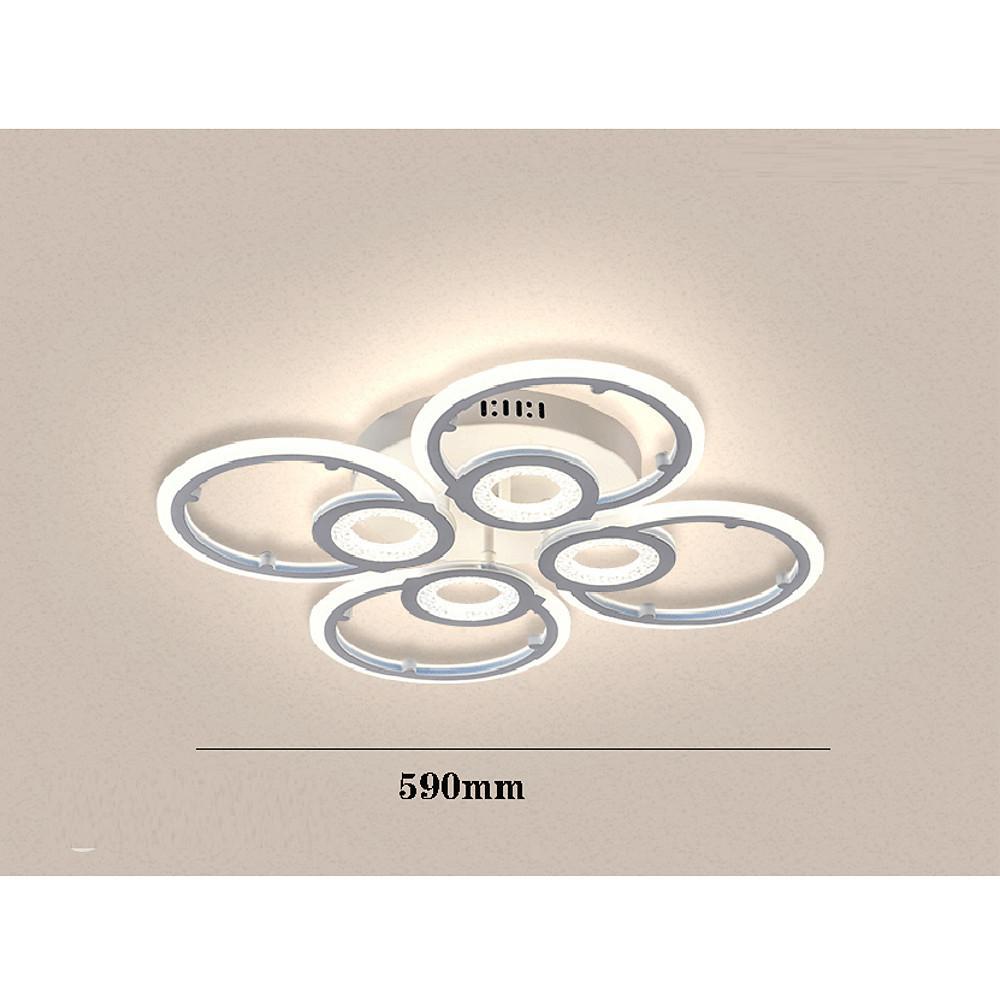Lumen Ring Flush Mount LED Ceiling Light in White Metal
