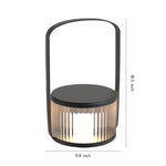 Portable LED Lantern with Stainless Steel Frame and Warm Ambient Glow