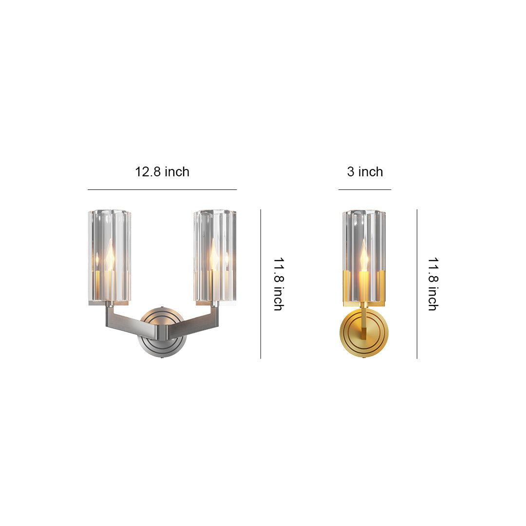 Minimalist Copper Wall Sconce with Glass Shade for Modern Interiors