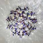 Lumière Cristal LED Flush Mount Ceiling Light in Silver Stainless Steel