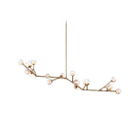Lunaris Branch Chandelier — Sculptural Brass & Glass Pendant Light
