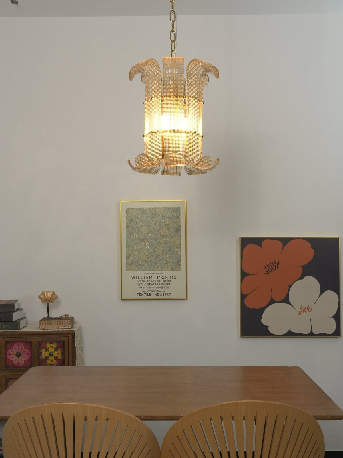 Brasher Small Chandelier — Modern Glass Pendant Light for Dining Room & Entryway