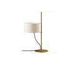 Lino Arc Table Lamp – Sculptural Brass & Fabric Designer Lamp for Modern Interiors