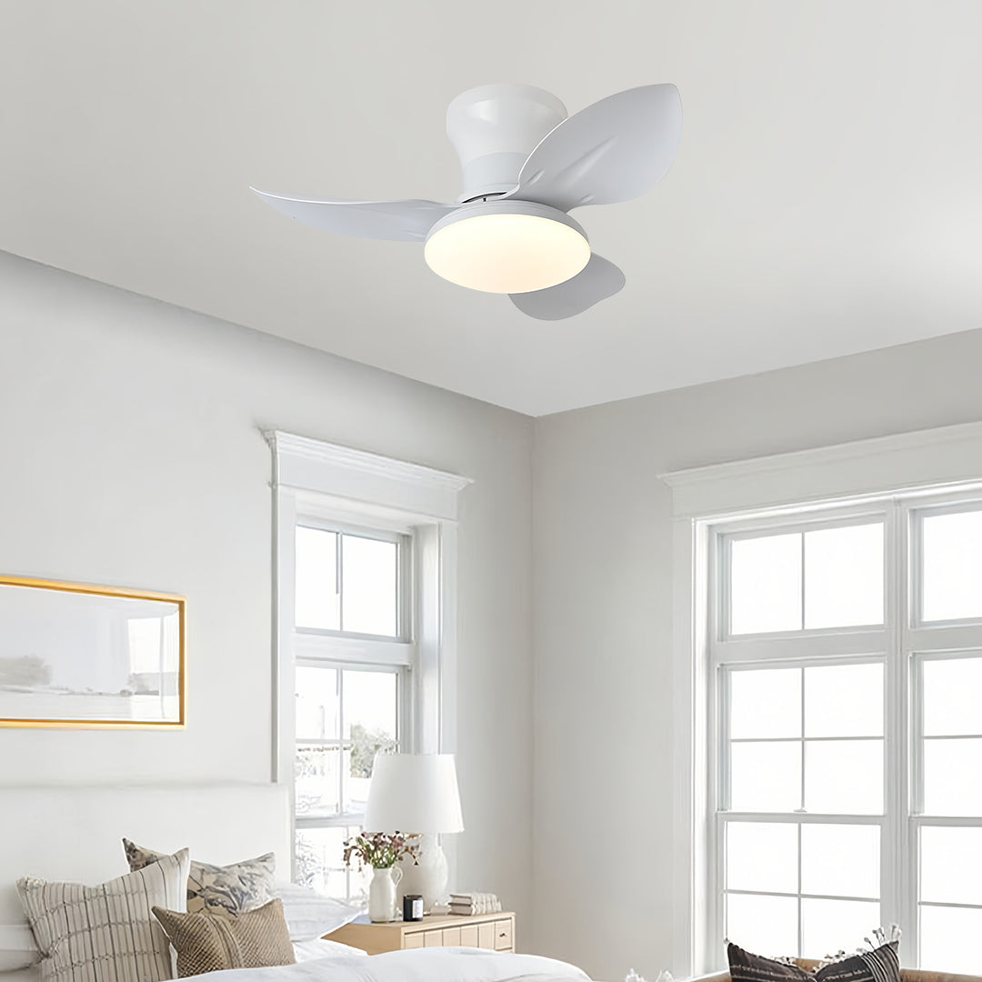 Modern 3-Blade Ceiling Fan with Dimmable LED Light and Remote