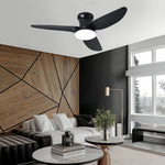 Modern 3-Blade Ceiling Fan with Dimmable LED Light and Remote