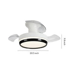 Minimalist LED Ceiling Fan with Remote Control and Dimmable Light