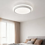 French Retro Ceiling Light with Hidden Fan, Dimmable LED Flush Mount