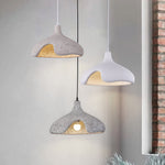 Artisan Cement Pendant Light with Adjustable Cord for Modern Interiors