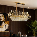 Lumière Cristal LED Chandelier in Gold French Style