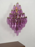 Sorrento Wall Sconce in Brass with Multicolored Glass Shades
