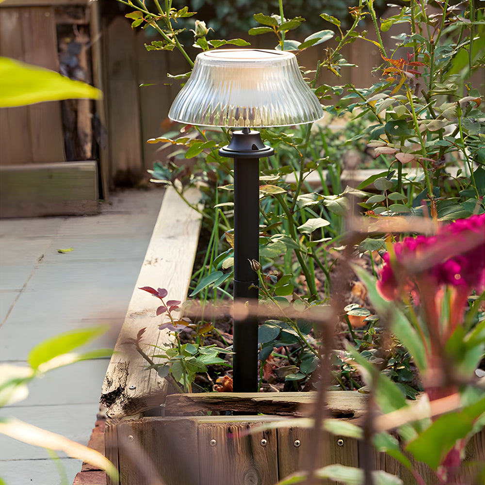 Solar-Powered Vintage Lawn Stake Lights, Set of 4, IP65 Waterproof, 3000K Warm Glow