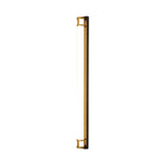 Linear Outdoor Wall Sconce with Dimmable LED Lighting in Black or Gold