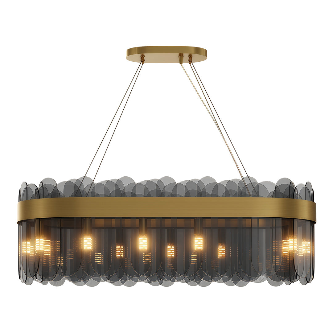 Lumina Glass Chandelier — Modern Luxury Pendant for Dining & Living Spaces