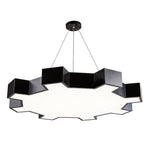 Industrial Gear LED Chandelier in Matte Black for Modern Interiors
